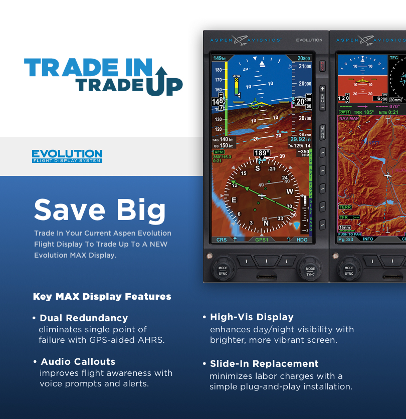 Trade in Trade up Save Big on Aspenavionics Max Display